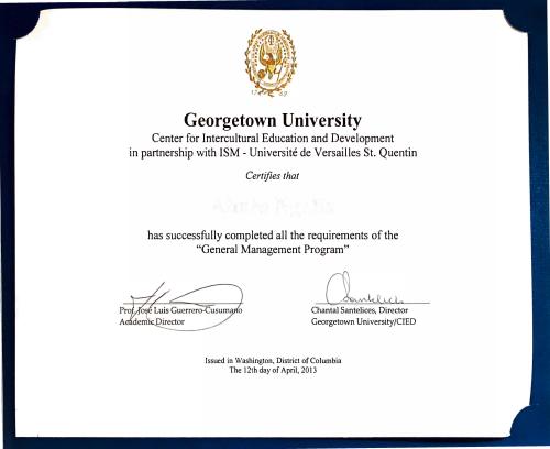 Certificate GU