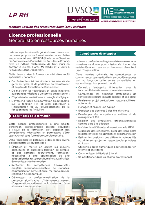 Licence Pro RH